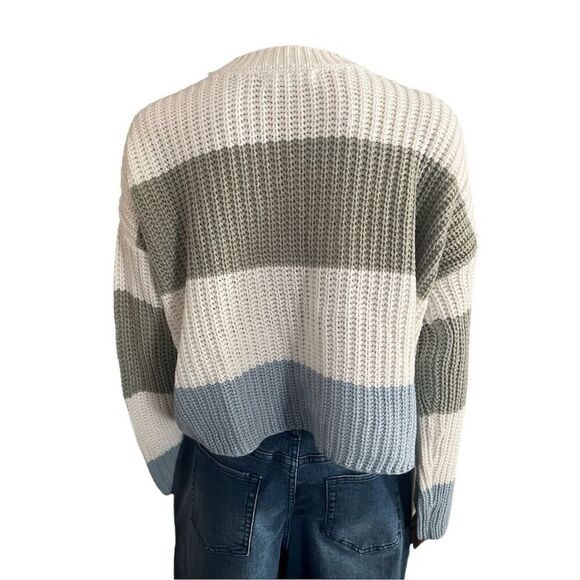 Moon & Madison Women's XS Striped oversized Sweater Multicolor - Picture 3 of 5